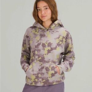 Lululemon All Yours Cotton Blend HoodieOrbital Tie Dye Mauve Grey Multi Color 12